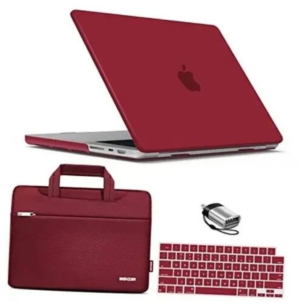 Case for MacBook Pro 14 Inch Case For Macbook Pro 14" with Touch ID Wine Red